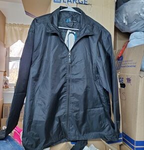 Mens i.5 Apparel  Solid windbreaker jacket color Black